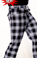 Black Plaid Disco Pants